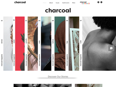 Charcoal-Magazine Wix landing page