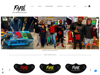 faithclothingbrand wix landing page