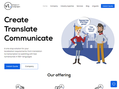 vespuccilanguages wix landing page