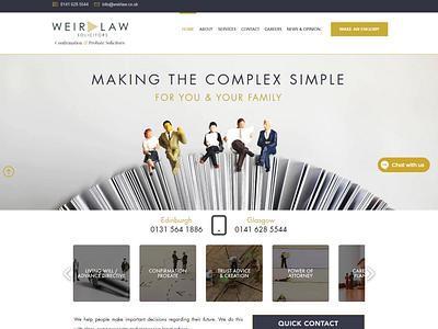 weirlaw wix landing page