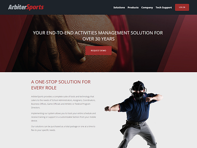 ArbiterSports Squarespace Landing page Design design editor x squarespace squarespace website ui web swatchers wordpress