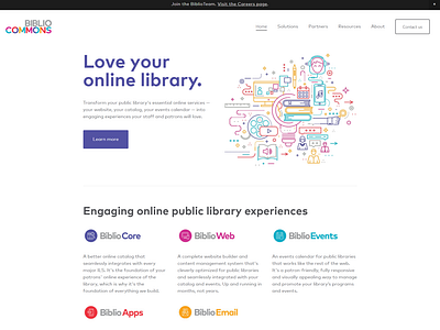 BiblioCommons Squarespace Landing page design