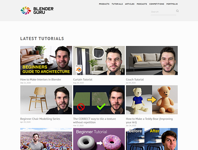 Blender Guru Squarespace landing page design design editor x squarespace ui web swatchers wordpress