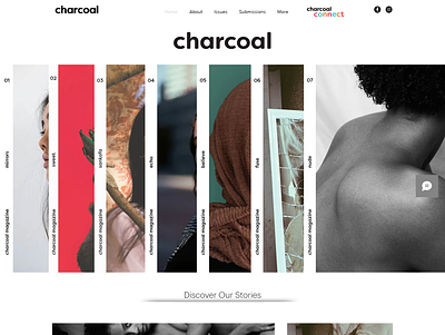 Charcoal-Magazine Squarespace Landing Page branding design squarespace ui web swatchers