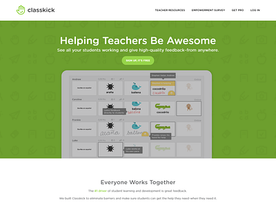 Classkick - Help Squarespace Landing Page design editor x logo squarespace web swatchers