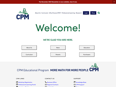 CPM Educational Squarespace Landing Page design editor x ui web swatchers