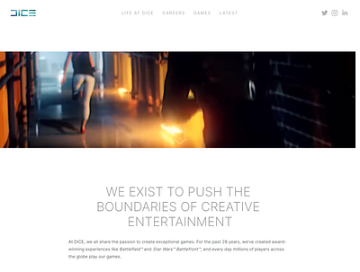 DICE Squarespace Landing Page design editor x ui web swatchers