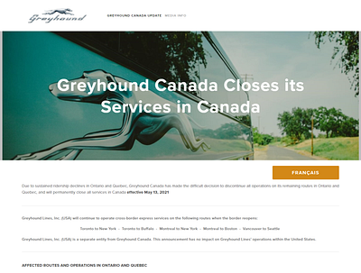 Greyhound Canada Squarespace Landing Page design editor x squarespace ui web swatchers wix wix business wordpress