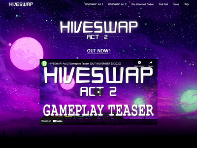 HIVESWAP Squarespace Landing Page