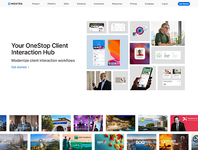 Moxtra - Client Squarespace Landing page design editor x logo squarespace ui web swatchers wix business