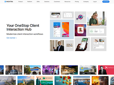 Moxtra - Client  Squarespace Landing page