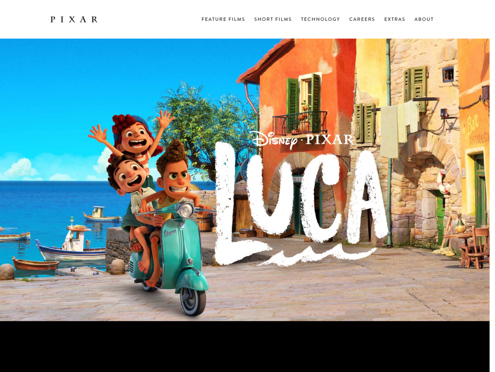 Pixar Animation Squarespace Landing page by Web Swatchers on Dribbble