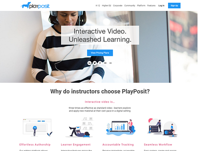 PlayPosit Squarespace Landing page design editor x logo squarespace ui web swatchers wordpress