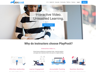 PlayPosit Squarespace Landing page