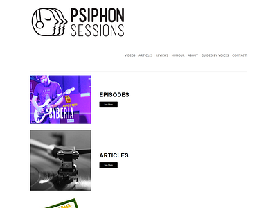 Psiphon Sessions Squarespace Landing page