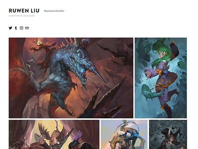 Ruwen Liu Squarespace Landing page