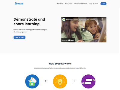 Seesaw _ Where Squarespace Landing page design editor x squarespace ui web swatchers wordpress