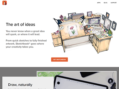 Sketchbook - For Squarespace Landing page