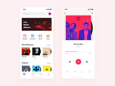 Music Player app design music player ui