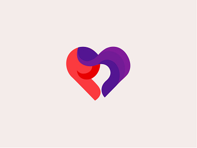 Logo - Heart PS brand graphic design heart logo logo design monogram p personal brand s