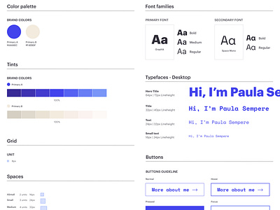 Personal Portfolio - Design System