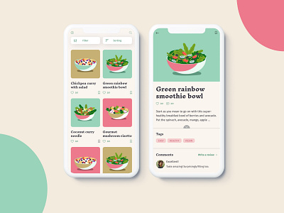 Idea to a recipes app app app design food recipes app uidesign