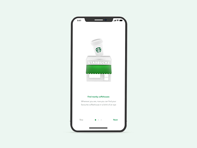 Starbucks — Experiment no. 2 🔬 3d animation app blender illustration interaction ios mobile ui