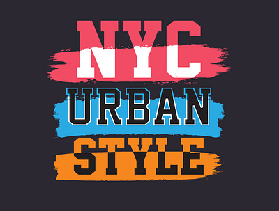 NYC Urban style T shirt Design design graphic design illustration summer collection t shirt design tendy typography vector