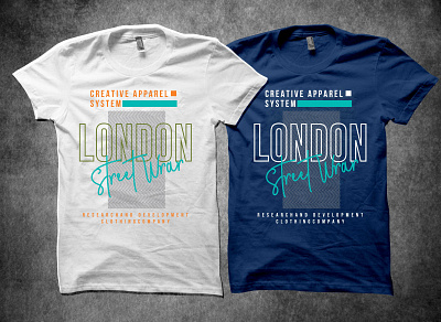 London Street Wear awesome design best design branding cool design excellent design graphic design illustration retro style summer collection t shirt design text typography unique style vector words