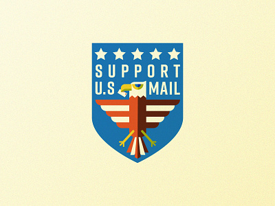 US Mail Eagle 01 badge branding crest eagle illustration mail postal service usps