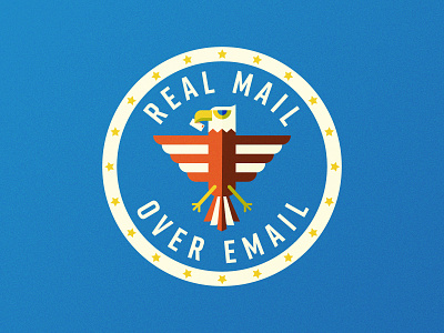 US Mail Eagle 03 badge branding crest eagle illustration mail postal service usps