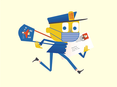 Mr. Zip aka Save the Post Office illustration postal service usps