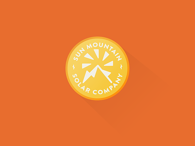 Sun Mountain Solar Badge badge branding illustration logo vector