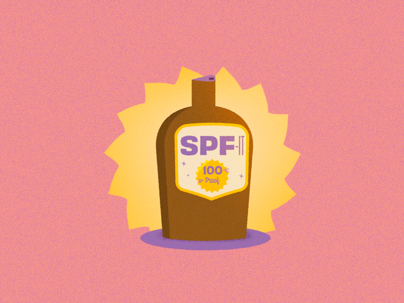 S.P.F-IT animation f-it gif illustration motion graphics spf summer sun sun tan lotion