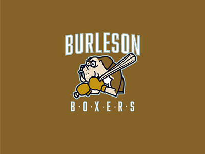 Burleson Boxers Baseball Mascot #2 baseball character identity illustration logo mascot sports vector