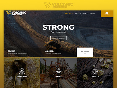 Gold Mining Website Design photoshop web design