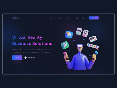Virtual Reality Business Solutions 3d animation branding business design e commerce game graphic design illustration logo motion graphics play reality solutions ui uidesign ux vector virtual web design
