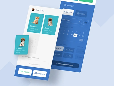 Veteran | Mobile App adobe xd android cat dog mobile app design pets screen ui ux design user experience design user interface design vaccine vet visit veteran