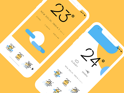 Weather App app application design experience flat interface mobile ui user ux weather web