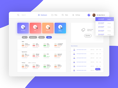 Dashboard WIP crm dashboard document file interface management profile ui ux