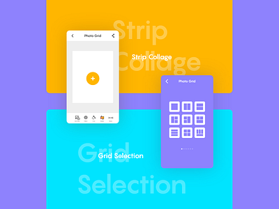 Photo Grid collage design dribbble grid interface design maker mobile screen photo ui user experience ux user interface ux