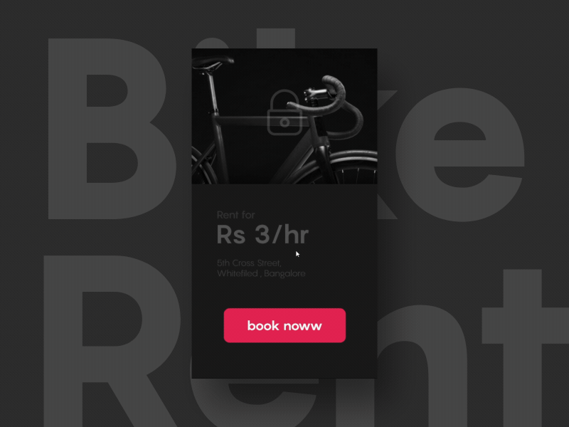 Bike Rental App adobe xd bike design dribbble interface madewithadobexd mobile app rent ui ux