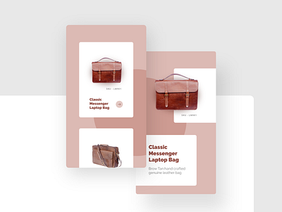 Product Catalouge Mobile card design catalogue catalog export hand crafted leather bags lifestyle brand mobile app design mobile website design product list screen ui ux design