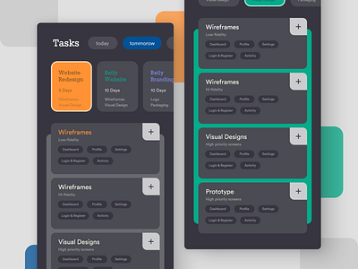 Project Manager | Dark UI | WIP