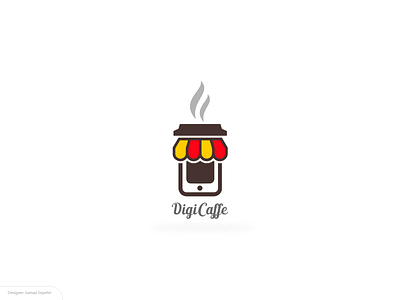 digi caffe logo branding design graphic design logo samad sepehri typography ui ux