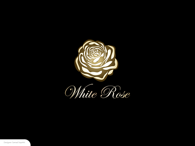 White Rose logo branding design graphic design logo logo designer luxury logo market logo nft professional logo rose samad sepehri ui ux white rose
