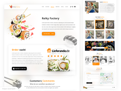 Rolky Factory ui branding design graphic design mobile nft samad sepehri sushi ui user interface design ux vector web design