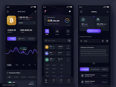 Vest Wallet Ui Ux branding crypto dark design digital currency graphic design illustration luxury nft samad sepehri typography ui ux vest wallet wallet bag wallet ui web