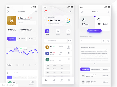 Vest Wallet Light mode Ui/Ux