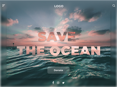 Save The Ocean design graphic design illustration typography ui vector